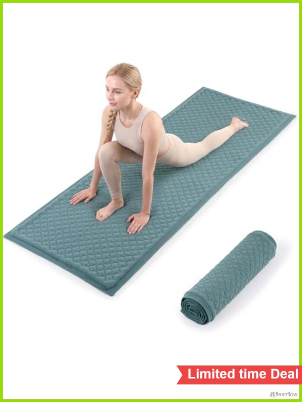 Cotton Yoga Mat Non-Slip Breathable Foldable Exercise Mat Pilates